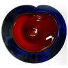 Image 1 : Cranberry Cobalt Leaded Glass Paper Weight