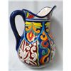 Image 3 : Mexican Talavera Hand Painted Large Pitcher & Bowl