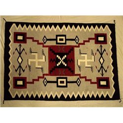 Mexican Hand Woven Large Wool Rug