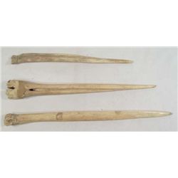 3 Prehistoric Animal Bone Awls