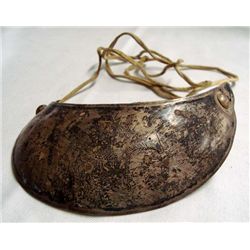 French Trade Silver Gorget Strung on String