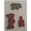 Image 1 : 3 Native American Flat Stone Fetish