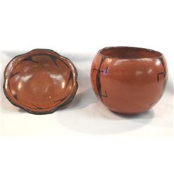 Maricopa Pottery - Dish and Bowl- Unsigned