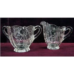 Cambridge ''Elaine'', Footed Creamer & Sugar