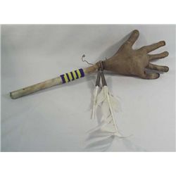 Vintage Hand Rattle With Beading