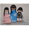 Image 3 : Original Watercolor by Kay - 3 Indian Children