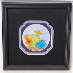 1990 Framed Original Paint & Bottled Ink Picture