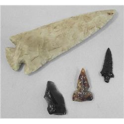 Four Arrowheads Ohio and Oregon