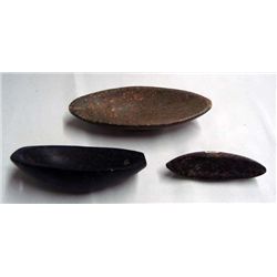3 Stone Boat Tools, Two With Drill Holes