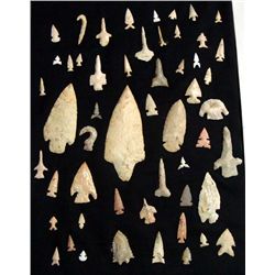 Large Collection of Stone Arrowheads Plus Tools