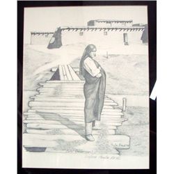 1993 Paula Beck Print ''Zuni Governor''