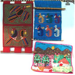 Cuna Mola Cloth, Zapateca Weaving & Arpillera