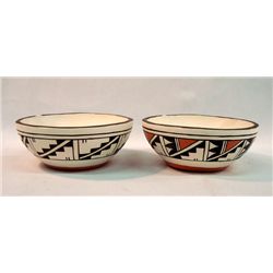 2 Acoma Polychrome Bowls