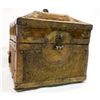 Image 1 : Antique Treasure Box Brass Cowhide Wood