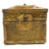 Image 2 : Antique Treasure Box Brass Cowhide Wood