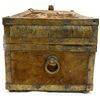Image 3 : Antique Treasure Box Brass Cowhide Wood