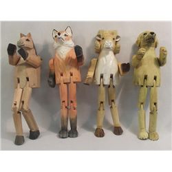 Carved Shelf-sitting Animals With Moveable Joints