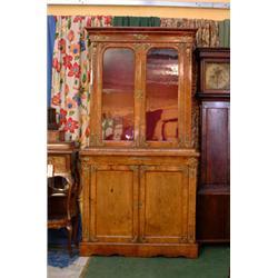 A Mid 19th Century Walnut Library Bookcase...