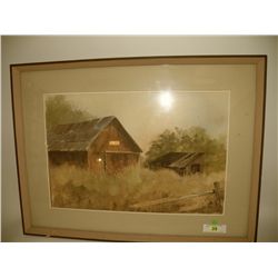 Water Color Signed by Florence Powell (Ca. Artist) -- Approx, 28  x 21 
