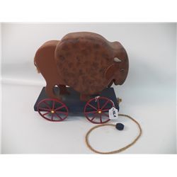 Buffalo Pull Toy approx 10  x 10 