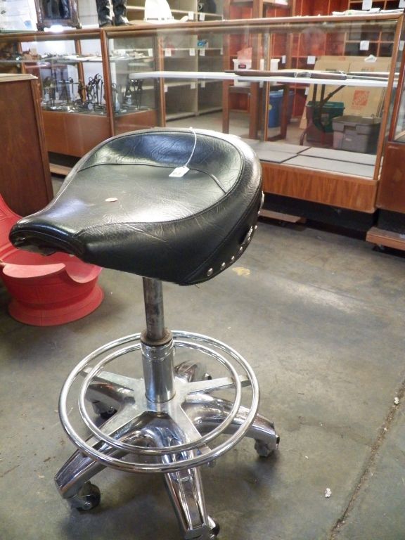 Motorcycle Bar Stool with Cocho's24x20x32 Leather