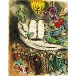 Chagall  Moses & The 10 Commandments  Ltd Edition, Giclee on Paper, 23 x17 