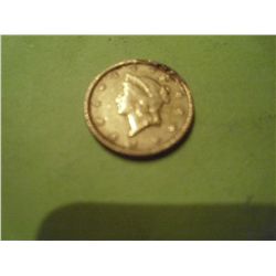 1853 $1 GOLD LIBERTY HEAD