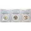 Image 1 : 1959, 60, & 61 WASHINGTON QUARTERS ALL PCGS MS-65