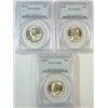 Image 1 : 1948 P,D, & S WASHINGTON QUARTERS ALL PCGS MS-65