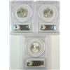 Image 2 : 1948 P,D, & S WASHINGTON QUARTERS ALL PCGS MS-65