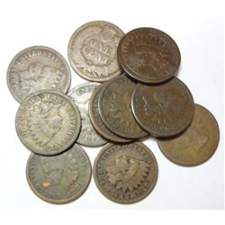 11 INDIAN HEAD CENTS 8 1884, 3 1885