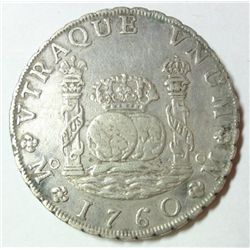 MEXICO 8 REALES, PILLAR DOLLAR NICE XF