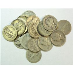 20  1921  Mercury dimes  AG