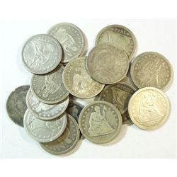 Don't see this often: ROLL(40) Seated quarters  Full rim VG to Fine:9  1853 A/R-