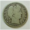 Image 1 : 1915 Barber half $ solid rim VG
