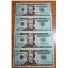 Image 1 : Uncut sheet of 4 2004A $20 FRN  STAR NOTES  RARE