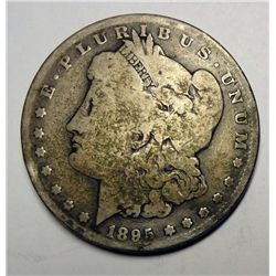 1895-O MORGAN SILVER DOLLAR GOOD-VG