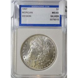 1897 MORGAN SILVER DOLLAR, WE FEEL IT'S MS63
