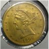 Image 1 : 1906-S $5.00 GOLD LIBERTY AU/UNC, ORIGINAL & SCARCE