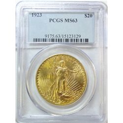 1922 $20 ST. GAUDENS GOLD PCGS MS-63