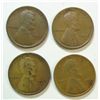 Image 1 : 4 1912D Lincoln pennys  nice VF solid wheat lines