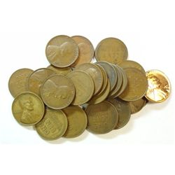 39 1931D Lincoln pennys 31 solid wheat lines Fine or better