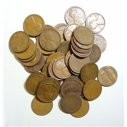 Almost a full roll of 1922D pennys: G or better many fines