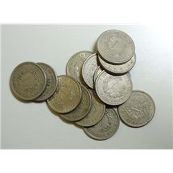 13 1883 N/C nickels  avg XF may be a hi VF but also a nice AU