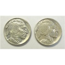 1913 T1 and 1937D Buffalo nickel  MS63