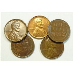 5 1931D Lincoln pennys 1  AU  4  XF/AU