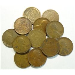 12  1910S Lincoln penny    good or better