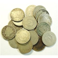 Roll(40)  1896  V nickels  average circ