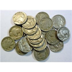 Roll(40)  1913 T1 Buffalo nickels  Fine or better