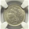 Image 2 : 1866 3 cent nickel  NGC UNC cleaned